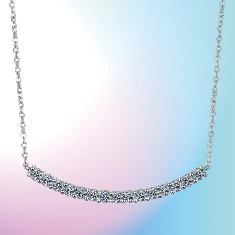 Platinum PT950 Chain Wedding Fine Jewelry GRA Original Certified Moissanite D color Diamond Simple Smile Necklace for Women gift
Platinum PT950 Chain Wedding Fine Jewelry GRA Original Certified Moissanite D color Diamond Simple Smile Necklace for Women gift