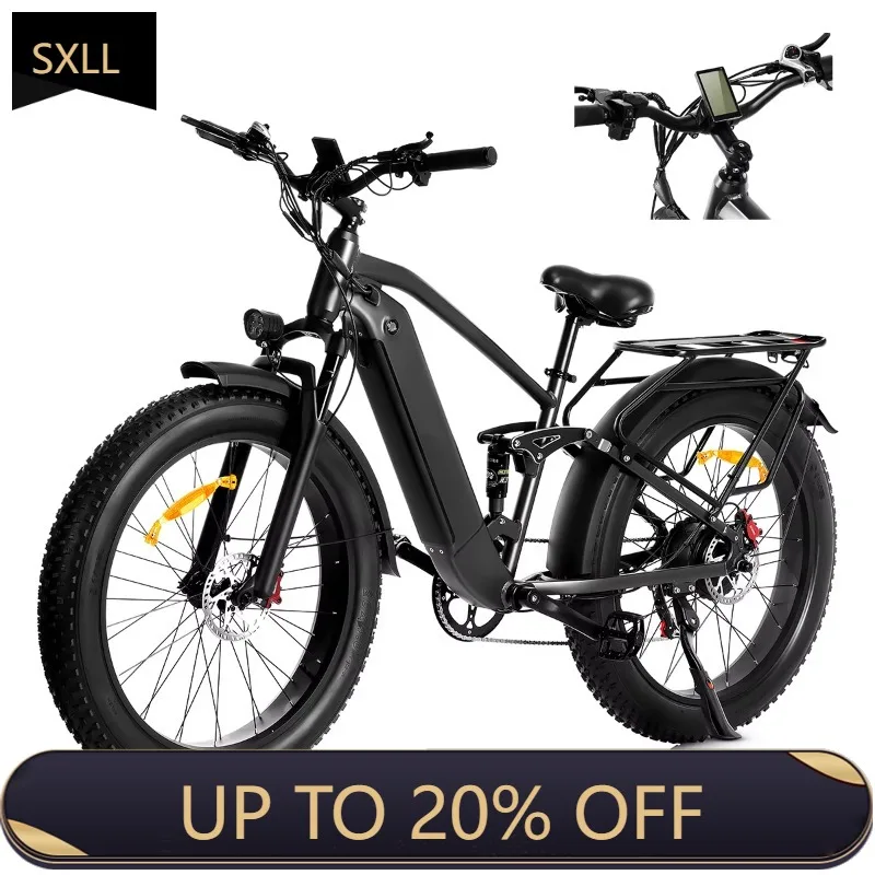 SXLL Popular 48V K800 UL Electric Bike X26B1000W 2000W 48V 26 "Motorcycle Fat Tire Mountain Snow Bike
SXLL Popular 48V K800 UL Electric Bike X26B1000W 2000W 48V 26 "Motorcycle Fat Tire Mountain Snow Bike