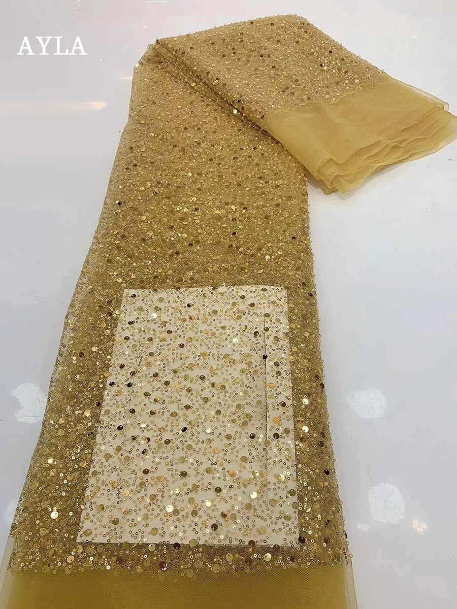 African Beaded Lace Fabric with Sequins, Multicolor Lace, French Net, Mesh Fabric, Tube Beads, Sequins, Party, 2024
African Beaded Lace Fabric with Sequins, Multicolor Lace, French Net, Mesh Fabric, Tube Beads, Sequins, Party, 2024