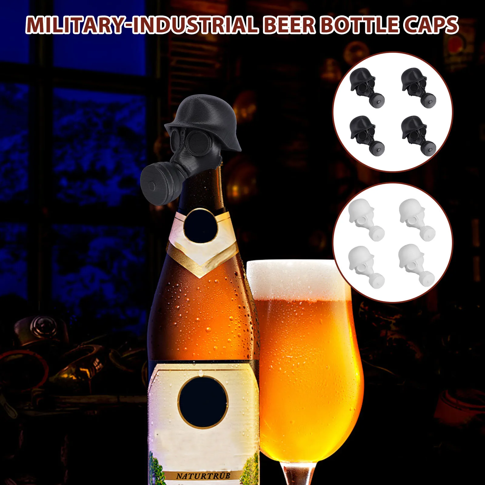 4 шт., пробка для пивной бутылки, винтажный креативный пивной шлем, военный противогаз, дизайнерская крышка, многоразовый пылезащитный чехол для газировки или воды
4 шт., пробка для пивной бутылки, винтажный креативный пивной шлем, военный противогаз, дизайнерская крышка, многоразовый пылезащитный чехол для газировки или воды