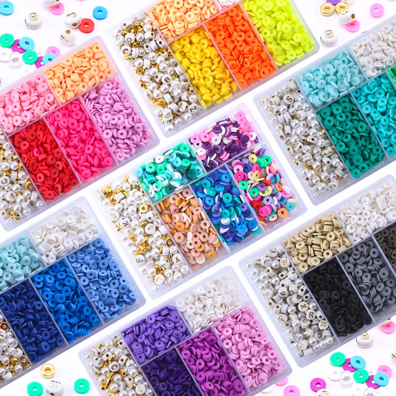 6mm Polymer Clay Beads for Jewelry Making DIY Flat Round Disk Loose Spacer Beads Kit Summer Color for Bracelets Necklace Earring
6mm Polymer Clay Beads for Jewelry Making DIY Flat Round Disk Loose Spacer Beads Kit Summer Color for Bracelets Necklace Earring