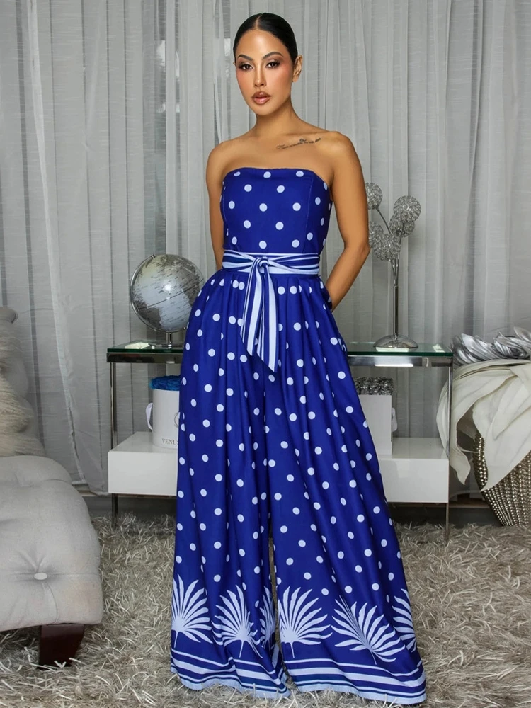 Polka Dot Printing Women Jumpsuits For Summer Autumn Sleeveless Loose Fashion Streetwear Overalls Wide Leg Pants Trousers
Polka Dot Printing Women Jumpsuits For Summer Autumn Sleeveless Loose Fashion Streetwear Overalls Wide Leg Pants Trousers
