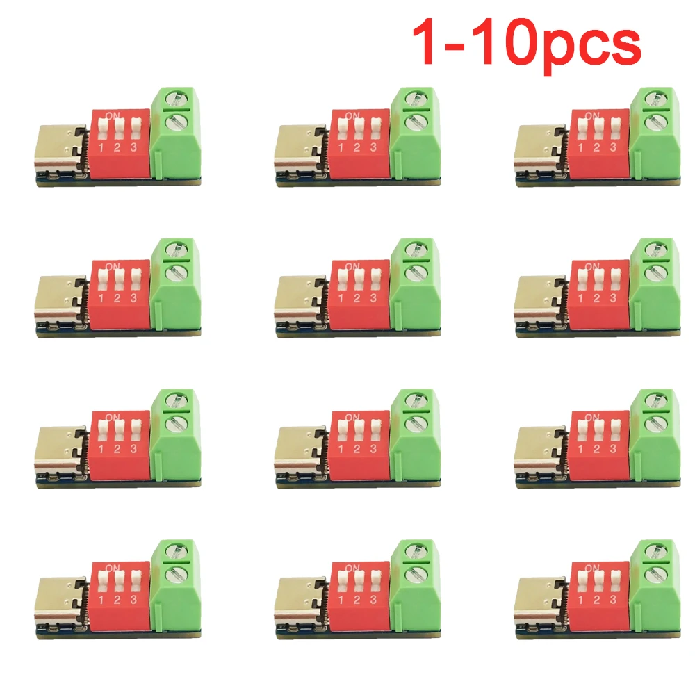 1-10PCS USB-C PD Trigger Board Module PD/QC Decoy Board Fast Charge Type-c to 12v High Speed Charger Power Delivery Boost Module
1-10PCS USB-C PD Trigger Board Module PD/QC Decoy Board Fast Charge Type-c to 12v High Speed Charger Power Delivery Boost Module