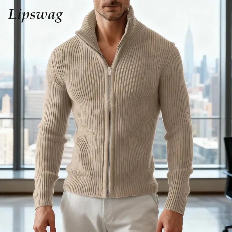 Стильные мужские куртки на молнии с воротником-стойкой, осенне-зимняя спортивная тонкая куртка на открытом воздухе, винтажное мужское текстурированное пальто в рубчик, кардиган
Стильные мужские куртки на молнии с воротником-стойкой, осенне-зимняя спортивная тонкая куртка на открытом воздухе, винтажное мужское текстурированное пальто в рубчик, кардиган