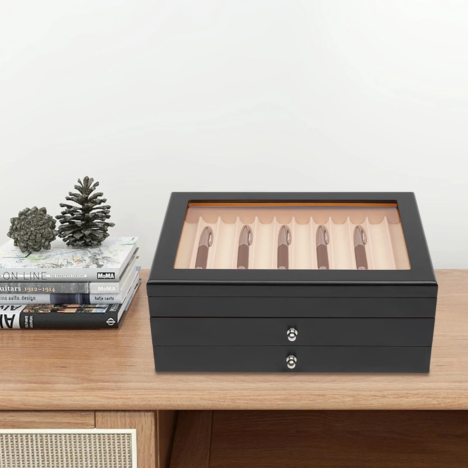 НОВЫЙ органайзер для хранения ручек на 34 слота, 3-слойный деревянный футляр для ручек с верхним стеклянным окном, коробка для коллекционирования перьевых ручек
НОВЫЙ органайзер для хранения ручек на 34 слота, 3-слойный деревянный футляр для ручек с верхним стеклянным окном, коробка для коллекционирования перьевых ручек