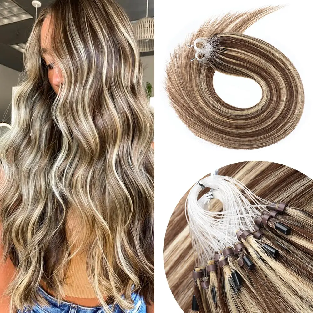 Micro Loop Ring Hair Extensions 100% Human Hair Straight Weft Pre-looped Tips For Professional Looking Results
Micro Loop Ring Hair Extensions 100% Human Hair Straight Weft Pre-looped Tips For Professional Looking Results