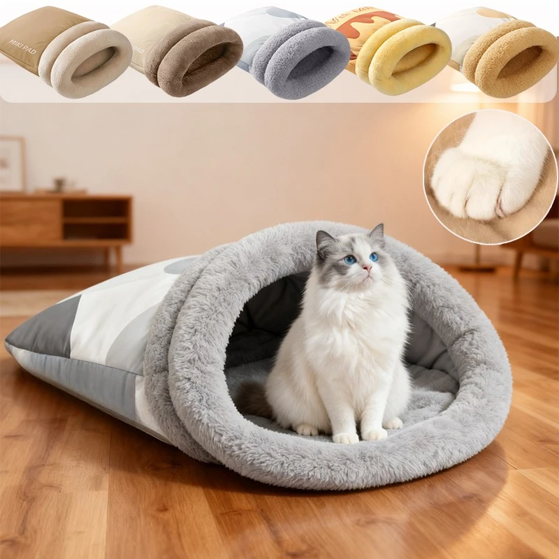 2026 New Semi-closed Cat Sleeping Bag Thickened Warmth Plush Pet House for Small Medium Cat Pets Winter Cat Nest Cama Para Gatos
2026 New Semi-closed Cat Sleeping Bag Thickened Warmth Plush Pet House for Small Medium Cat Pets Winter Cat Nest Cama Para Gatos