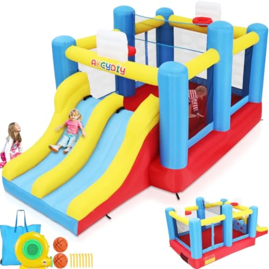 Big Bounce House for 8-12 Girls/Boys Gifts 15ft Ball Game Inflatables Bouncy House with Double Slide 3-12 Bouncy Castle with Bl
Big Bounce House for 8-12 Girls/Boys Gifts 15ft Ball Game Inflatables Bouncy House with Double Slide 3-12 Bouncy Castle with Bl