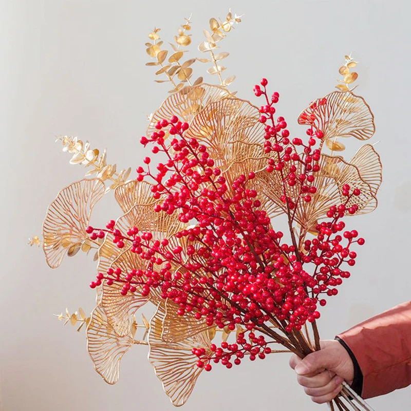 Artificial Red Berry Flower Bouquet Fake Plant for Home Vase Decor Xmas Tree Ornaments New Year 2023 Party Christmas Decoration
Artificial Red Berry Flower Bouquet Fake Plant for Home Vase Decor Xmas Tree Ornaments New Year 2023 Party Christmas Decoration