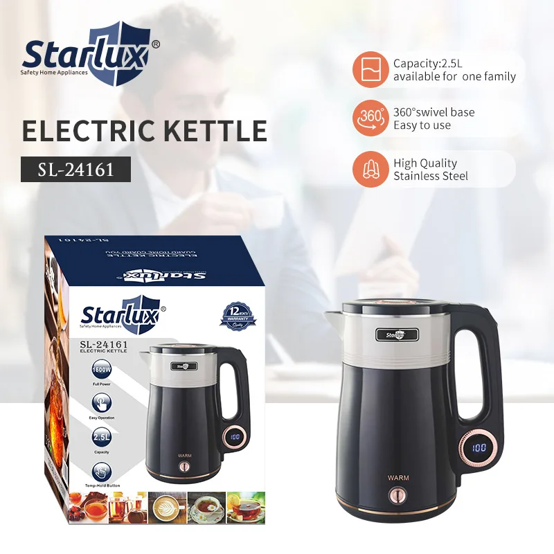 2.5L Electric Kettle,1500W Boiler,Household Or Office Health Pot,Quickly Boiling Water,220V
2.5L Electric Kettle,1500W Boiler,Household Or Office Health Pot,Quickly Boiling Water,220V