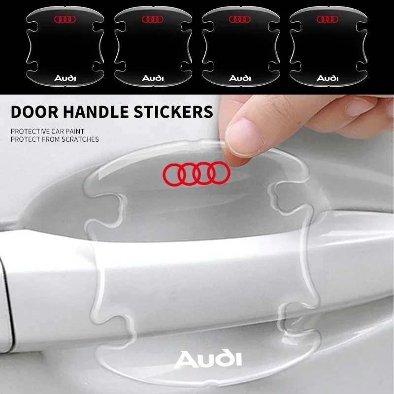 4pcs Transparent Car Door Handle Bowl Sticker For Audi A3 A4 A5 B8 8P B9 8V B6 B7 A1 A6 C6 Q3 Q5 C7 8I kuga A7 Auto Accessories
4pcs Transparent Car Door Handle Bowl Sticker For Audi A3 A4 A5 B8 8P B9 8V B6 B7 A1 A6 C6 Q3 Q5 C7 8I kuga A7 Auto Accessories