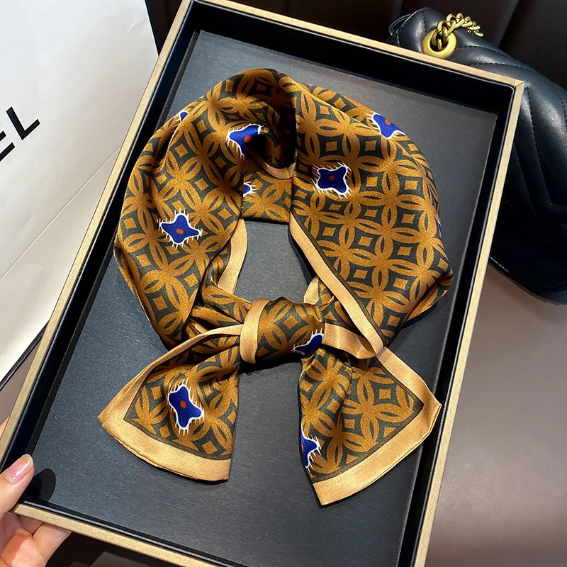100% Real Silk Print Summer Ribbon Scarf Women Headband Skinny Hand Bag Wrist Foulard Neckerchief Satin Hair Scarves 2023
100% Real Silk Print Summer Ribbon Scarf Women Headband Skinny Hand Bag Wrist Foulard Neckerchief Satin Hair Scarves 2023