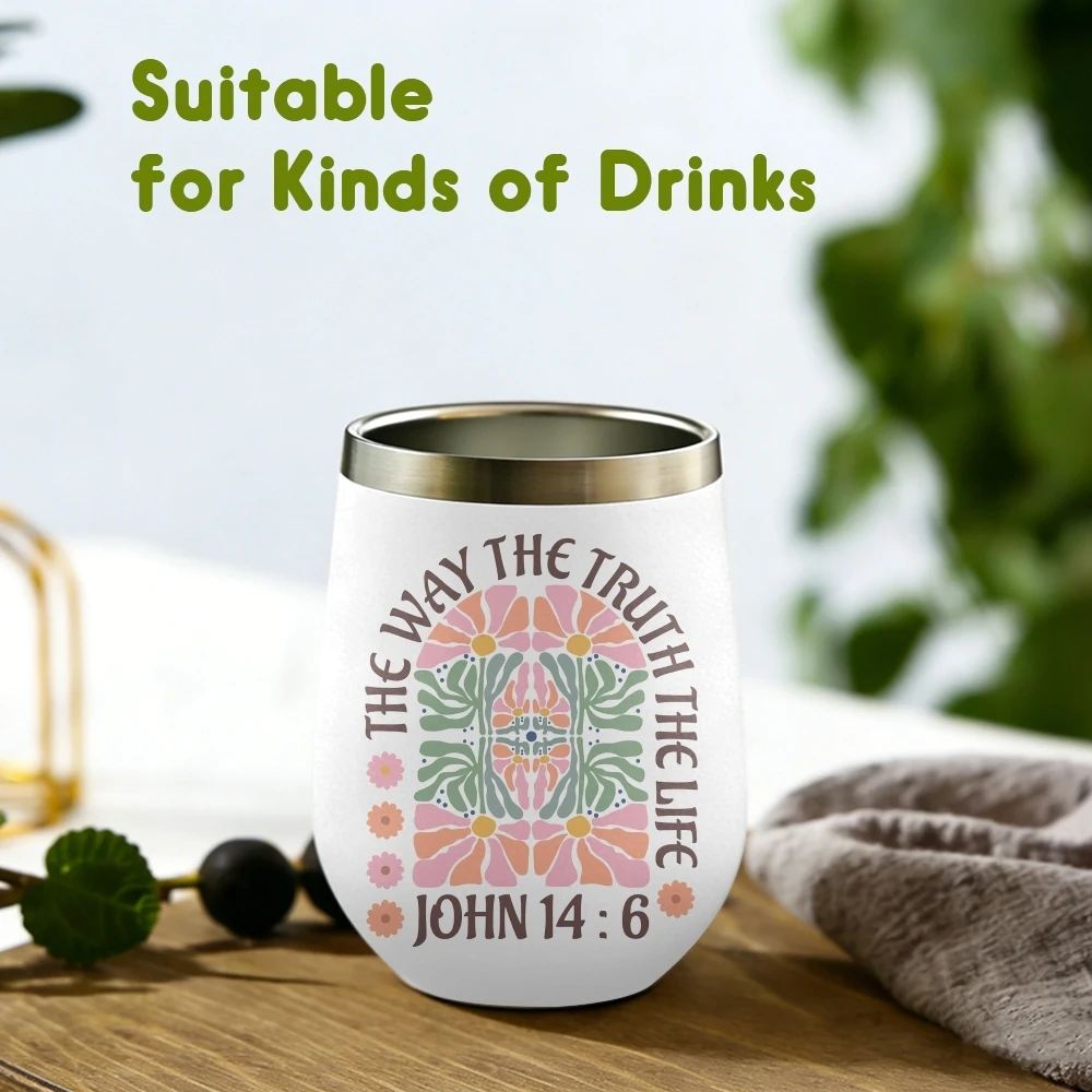 Retro Floral Faith Vacuum Flasks 12oz Insulated Wine Tumbler Vacuum Coffee Mug Egg Shape Thermos Cup
Retro Floral Faith Vacuum Flasks 12oz Insulated Wine Tumbler Vacuum Coffee Mug Egg Shape Thermos Cup