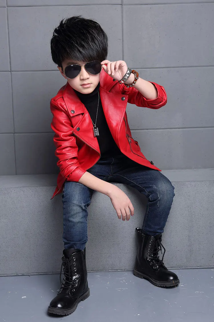 Boys Waterproof PU Leather Jacket 14 S393803b3f92f440fbc5534475417f0cfE