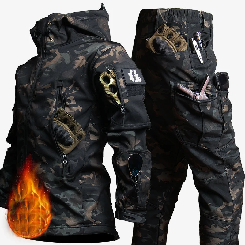 Новая мужская зимняя куртка, тактические комплекты, флисовые ветрозащитные водонепроницаемые костюмы с подкладкой, пейнтбольная форма, карманы, камуфляж
Новая мужская зимняя куртка, тактические комплекты, флисовые ветрозащитные водонепроницаемые костюмы с подкладкой, пейнтбольная форма, карманы, камуфляж