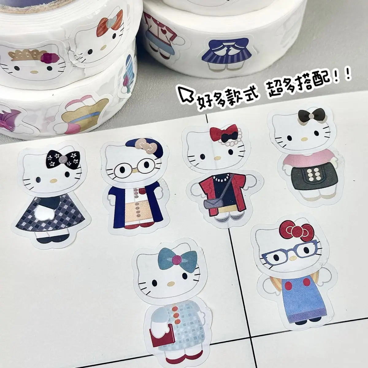 New HelloKittys Cross Dressing Sticker Kawaii Cute Anime Creative Girls Fashion Clothing DIY Guitar Player Account Decoration
New HelloKittys Cross Dressing Sticker Kawaii Cute Anime Creative Girls Fashion Clothing DIY Guitar Player Account Decoration