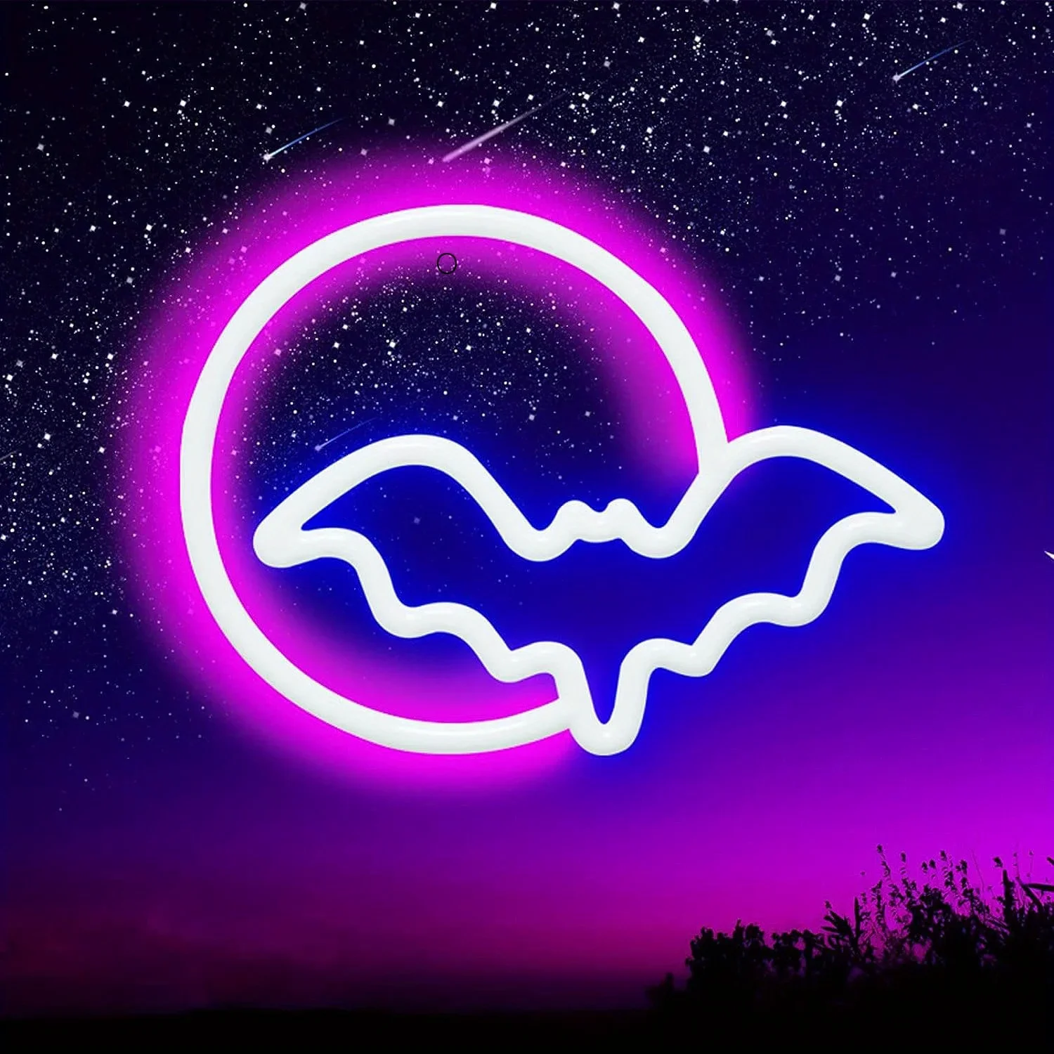 Moon Bat Neon Light LED Neon Sign Gothic Wall Decor for Halloween Bedroom Game Room USB Powered Spooky Gift for Horror Fan
Moon Bat Neon Light LED Neon Sign Gothic Wall Decor for Halloween Bedroom Game Room USB Powered Spooky Gift for Horror Fan
