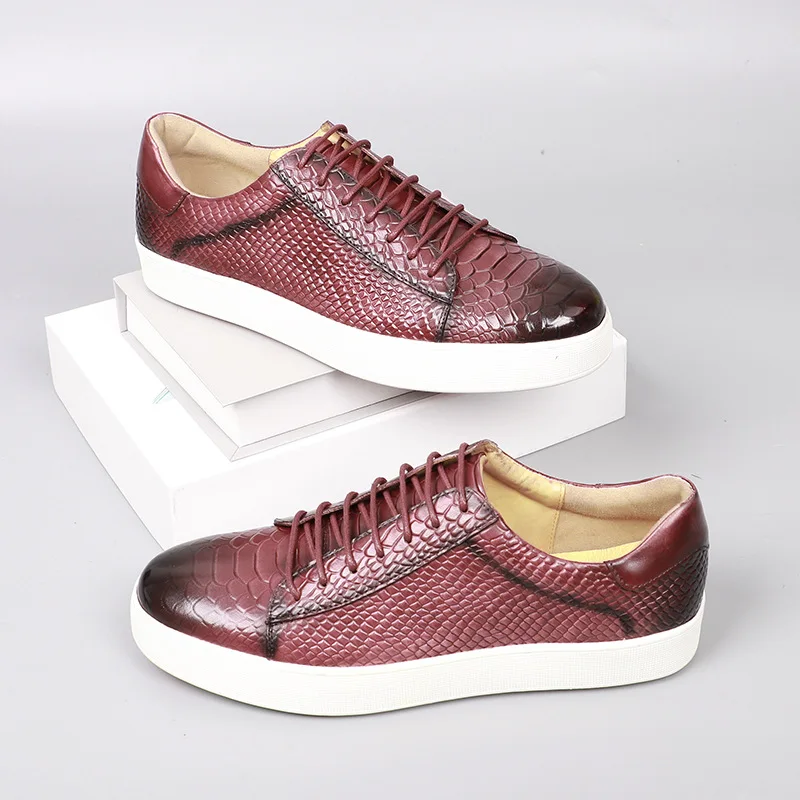 CLAIAMI Luxury Real Cow Leather Men Shoes Casual Lace-up Rubber Shoes for Men Comfortable Retro Flat Sneakers Men Zapatos Hombre
CLAIAMI Luxury Real Cow Leather Men Shoes Casual Lace-up Rubber Shoes for Men Comfortable Retro Flat Sneakers Men Zapatos Hombre