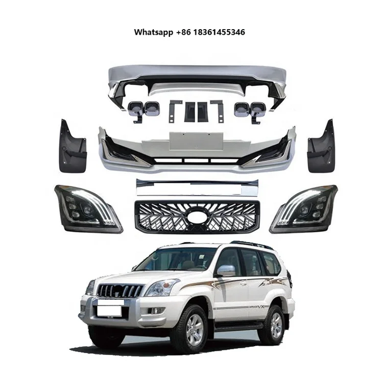 For Prado FJ120 Automotive Parts Conversion Facelift Body Kit 2003-2009 Upgrade to Modellista Prado Conversion Body Kits
For Prado FJ120 Automotive Parts Conversion Facelift Body Kit 2003-2009 Upgrade to Modellista Prado Conversion Body Kits