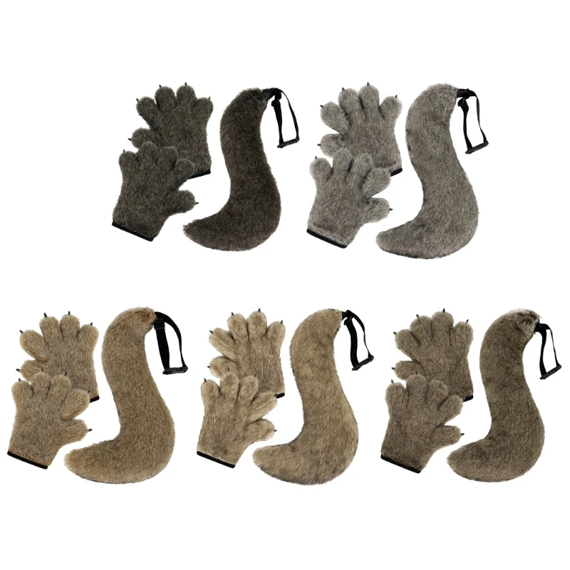 Wolf Tail and Gloves Set Animal Tail Furry Gloves Plush Halloween Costume Set DXAA
Wolf Tail and Gloves Set Animal Tail Furry Gloves Plush Halloween Costume Set DXAA