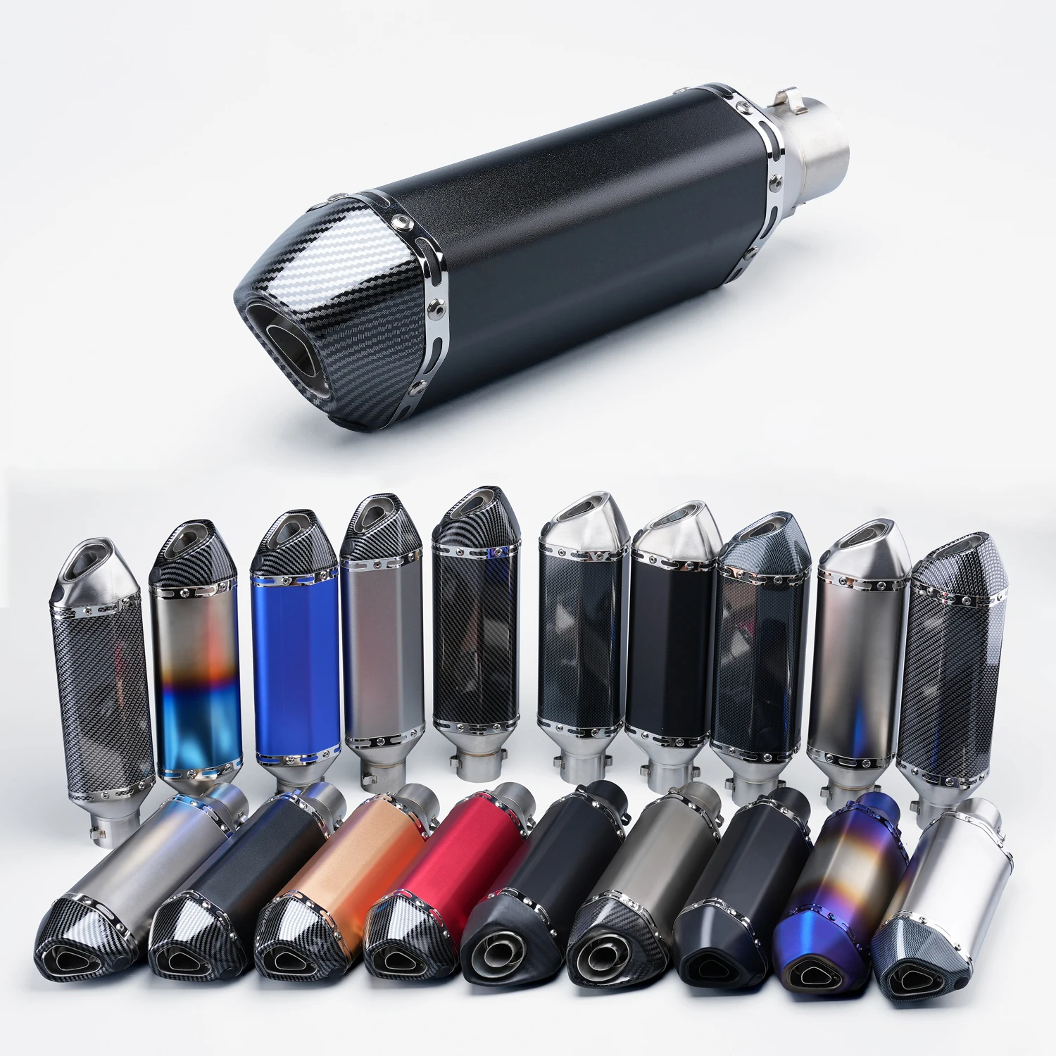36-51mm Universal Motorcycle Exhaust Muffler with DB Killer For ZX6R ZX10 Z900 Z1000 CBR1000 GSXR1000 650 K7 K8 K6 370MM
36-51mm Universal Motorcycle Exhaust Muffler with DB Killer For ZX6R ZX10 Z900 Z1000 CBR1000 GSXR1000 650 K7 K8 K6 370MM