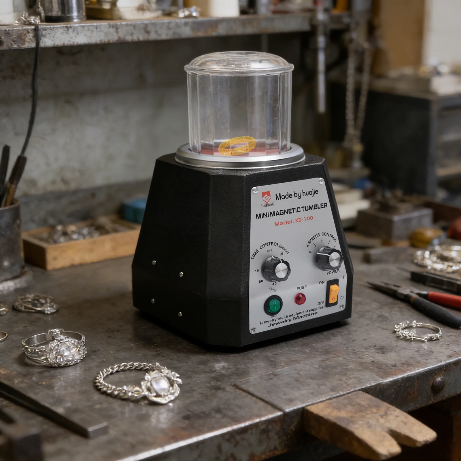 Magnetic Jewelry Polishing Tool| 200w Polisher Rust Remover| Jewelry Rough Grinding,Edge Trimming Machine W/ 4 Speed, Timer
Magnetic Jewelry Polishing Tool| 200w Polisher Rust Remover| Jewelry Rough Grinding,Edge Trimming Machine W/ 4 Speed, Timer