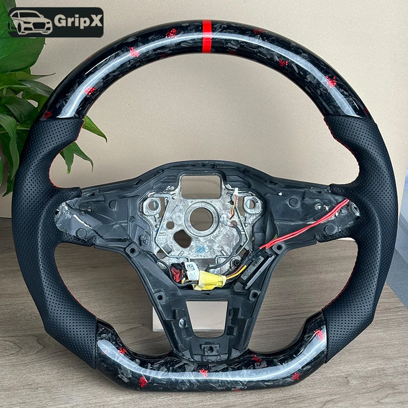 Custom Carbon Fiber & Alcantara Leather Steering Wheel for VW Golf 8 GTI/R-Line MK8 2020-2023 - Flat Bottom Racing Design with P
Custom Carbon Fiber & Alcantara Leather Steering Wheel for VW Golf 8 GTI/R-Line MK8 2020-2023 - Flat Bottom Racing Design with P