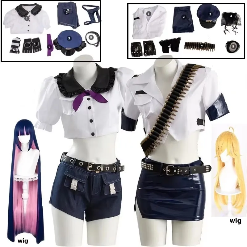 Anime Panty & Stocking with Garterbelt Panty Anarchy Cosplay Costume Wig Panty Police Uniform for Women Suit Halloween party
Anime Panty & Stocking with Garterbelt Panty Anarchy Cosplay Costume Wig Panty Police Uniform for Women Suit Halloween party