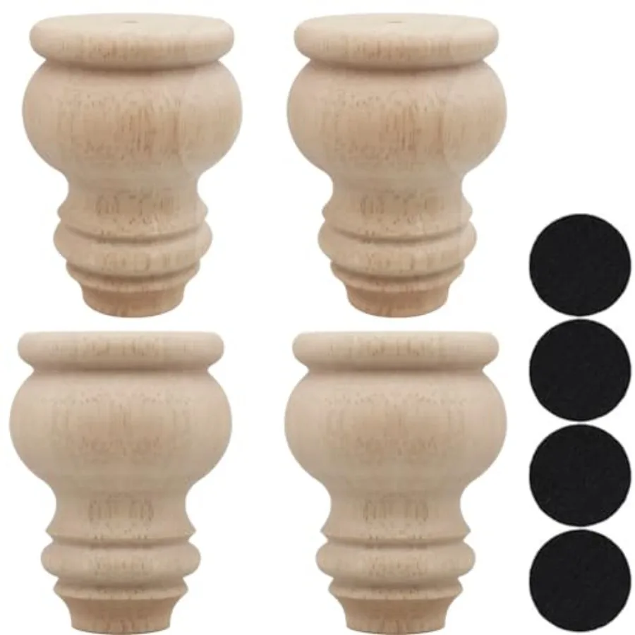 3" Tall olid Wood Furniture Leg Unfinihed Bun Feet for Cabinet ofa Ottan TV tand Loveeat Dreer et of 4
3" Tall olid Wood Furniture Leg Unfinihed Bun Feet for Cabinet ofa Ottan TV tand Loveeat Dreer et of 4