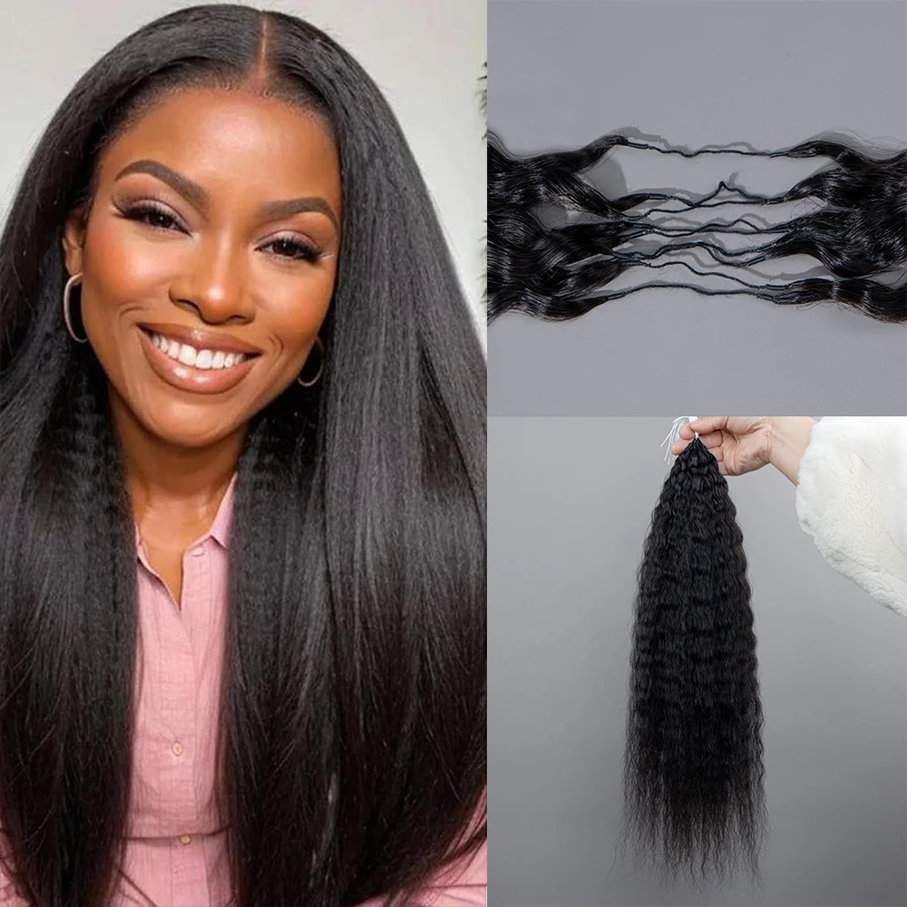 Наращивание волос 12A: прямые, кудрявые, невидимые крючковые пряди из натуральных волос, прямые волосы Yaki для богемных причесок
Наращивание волос 12A: прямые, кудрявые, невидимые крючковые пряди из натуральных волос, прямые волосы Yaki для богемных причесок