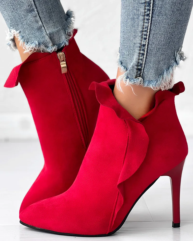 Women's Boots Winter Fashion New Style Pointed Toe Zipper Design Thin Heeled Boots
Women's Boots Winter Fashion New Style Pointed Toe Zipper Design Thin Heeled Boots