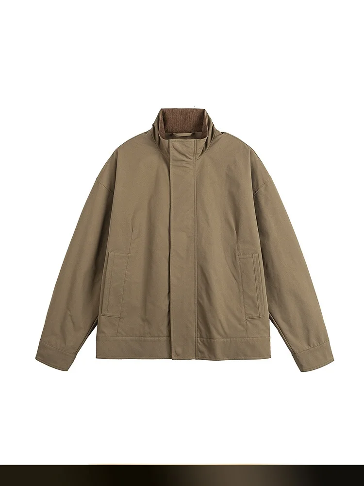 Nted American Retro Color Blo Stand Collar Jaet Men's Autumn Street Sle Waterproof Workwear Jaet Youth ular Polyester
Nted American Retro Color Blo Stand Collar Jaet Men's Autumn Street Sle Waterproof Workwear Jaet Youth ular Polyester