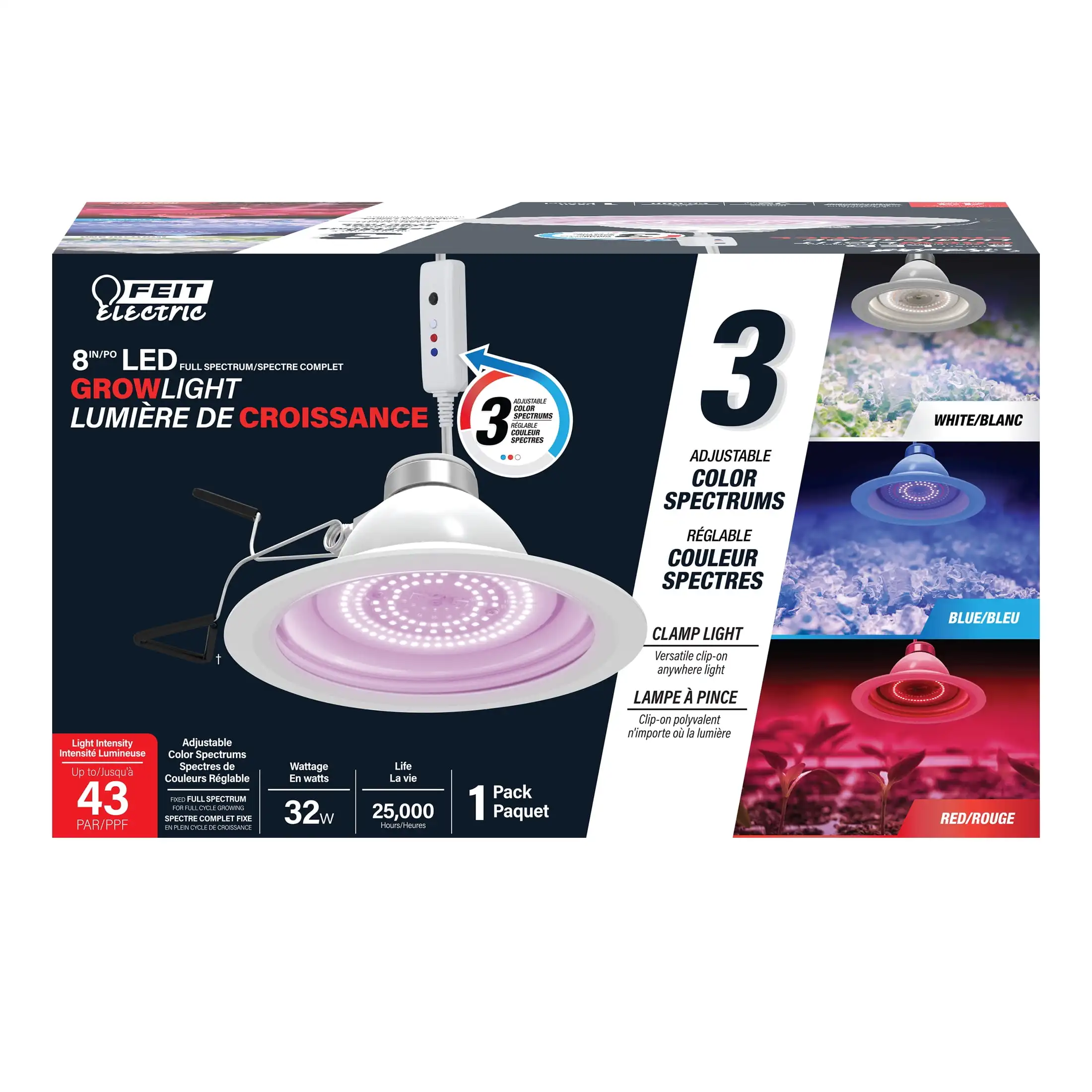 8 英寸 Assembled Product Height - 32W Adjustable Full Spectrum Led Clamp Grow Light
8 英寸 Assembled Product Height - 32W Adjustable Full Spectrum Led Clamp Grow Light