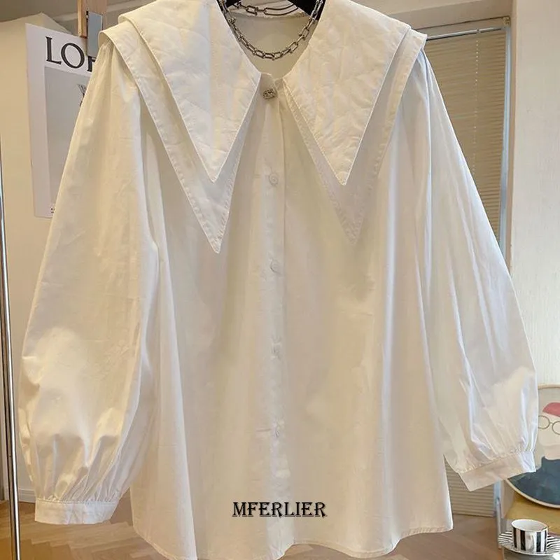 Женская Весенняя рубашка с воротником фонарик 6XL 140 кг, женский белый милый топ, женская рубашка большого размера с длинным рукавом, Женский Топ
Женская Весенняя рубашка с воротником фонарик 6XL 140 кг, женский белый милый топ, женская рубашка большого размера с длинным рукавом, Женский Топ