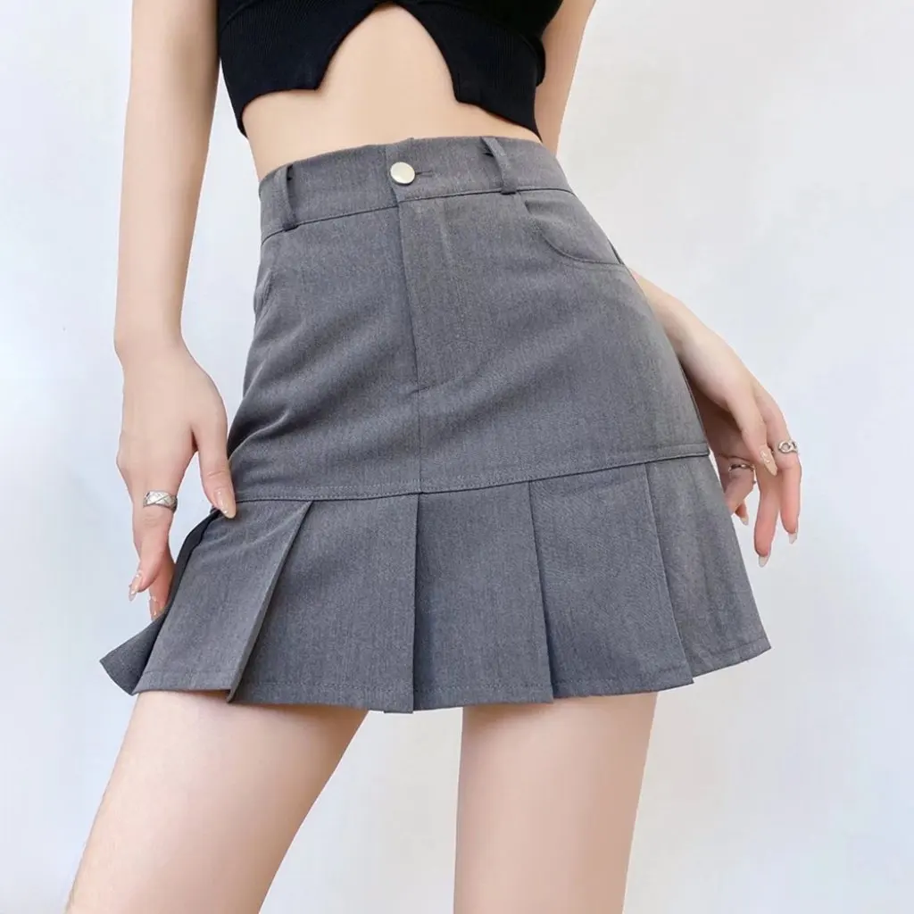 YPFF Women's High Waist Pleated Skirt Trendy Summer College Style Anti-exposure Bottom Pants Slim Look Long Legged Design
YPFF Women's High Waist Pleated Skirt Trendy Summer College Style Anti-exposure Bottom Pants Slim Look Long Legged Design