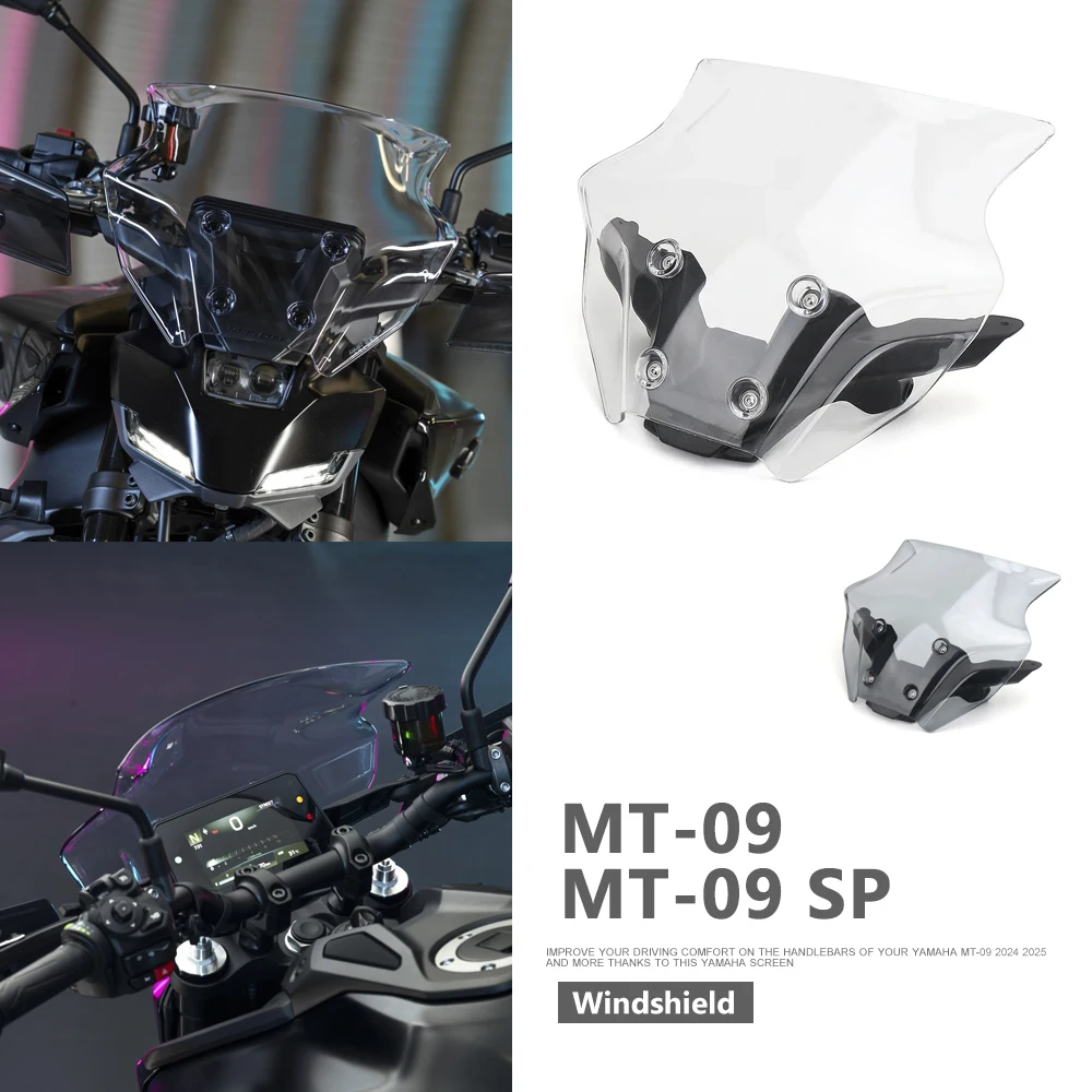 Motorcycle Windshield For Yamaha MT09 MT 09 MT-09 SP 2024 2025 Wind Screen Shield Deflector Cover Protector Windscreen
Motorcycle Windshield For Yamaha MT09 MT 09 MT-09 SP 2024 2025 Wind Screen Shield Deflector Cover Protector Windscreen