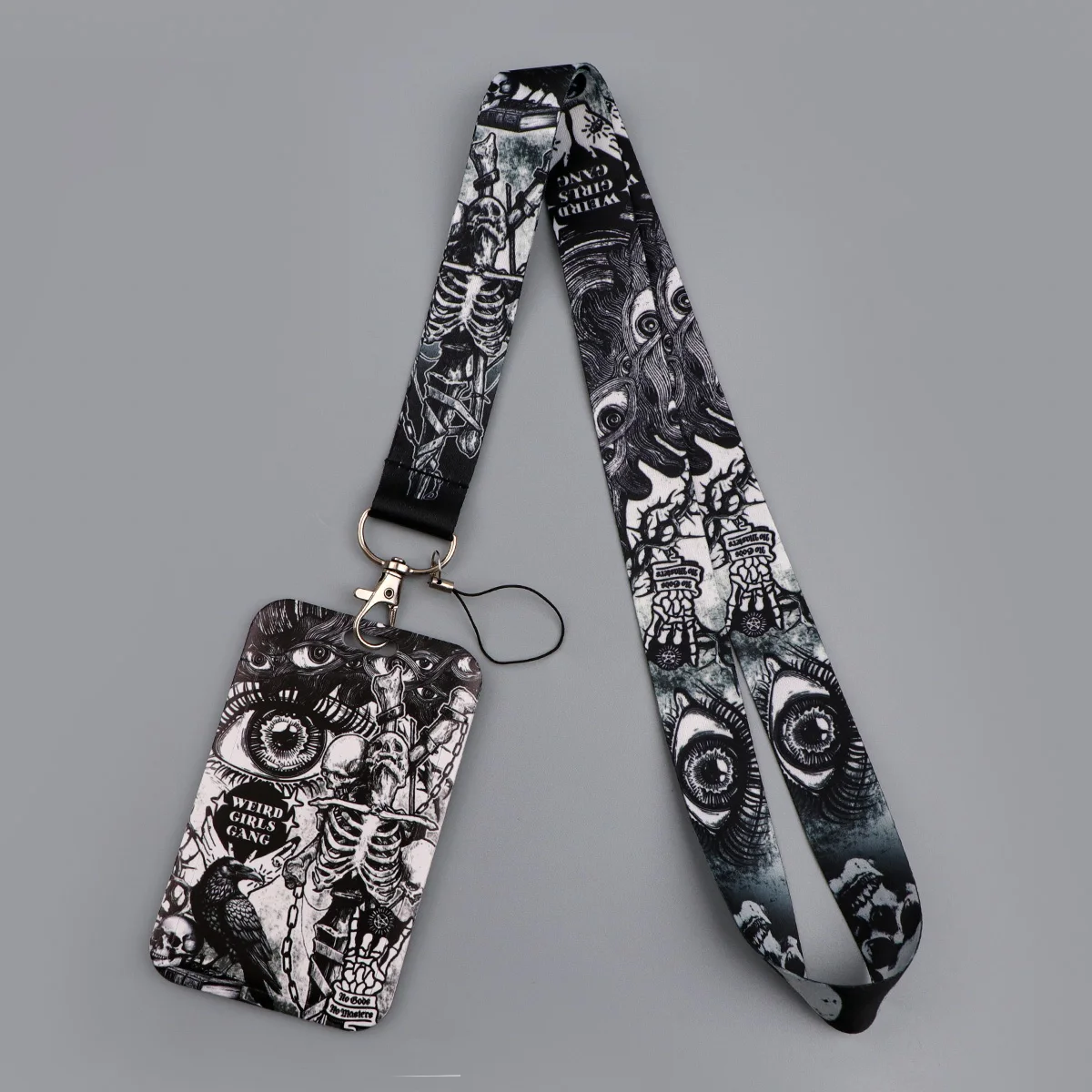 "Weird Girls Gang" Black & White Gothic Skeleton Lanyard Students ID Card Badge Holder Hanging Rope Neck Strap Keychain Gifts
"Weird Girls Gang" Black & White Gothic Skeleton Lanyard Students ID Card Badge Holder Hanging Rope Neck Strap Keychain Gifts