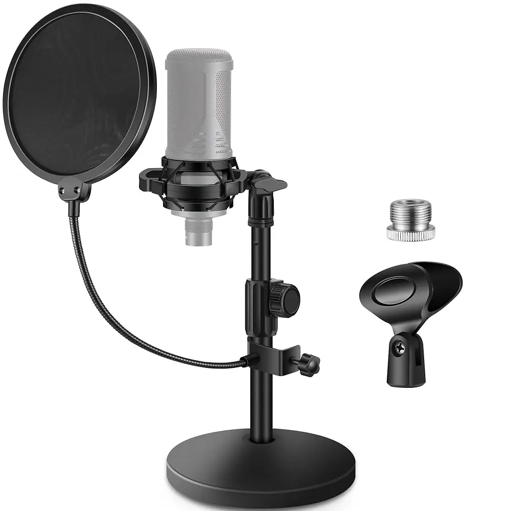 Free Shipping Mic Stand Desk, Adjustable Desktop Microphone Stand Table with Shock Mount Mic Clip Pop Filter 3/8\ to 5/8\ Adapte
Free Shipping Mic Stand Desk, Adjustable Desktop Microphone Stand Table with Shock Mount Mic Clip Pop Filter 3/8\ to 5/8\ Adapte