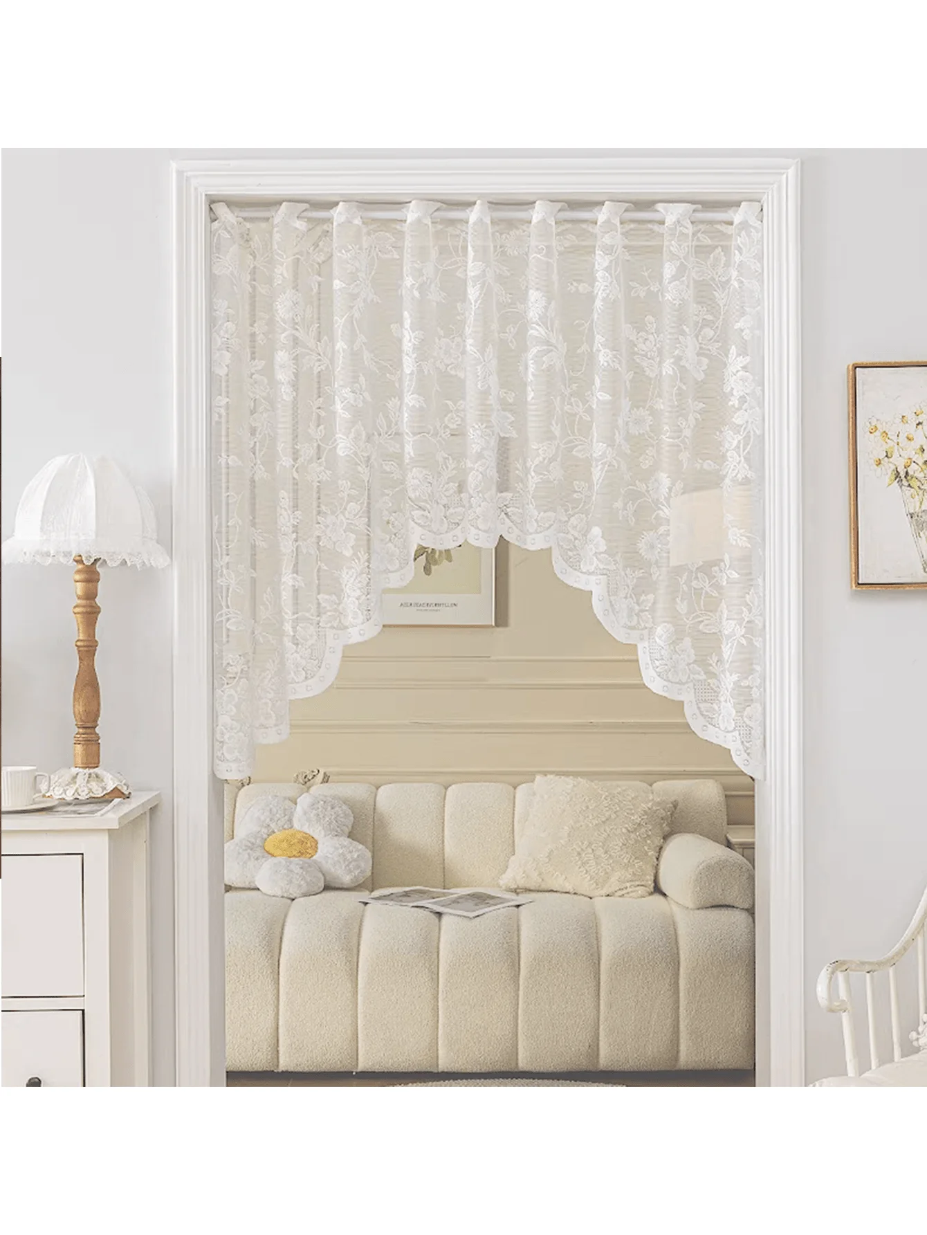 1pc White curtain Semi-transparent curtains with large corner design for Kitchen,Dining Room,Bedroom
1pc White curtain Semi-transparent curtains with large corner design for Kitchen,Dining Room,Bedroom