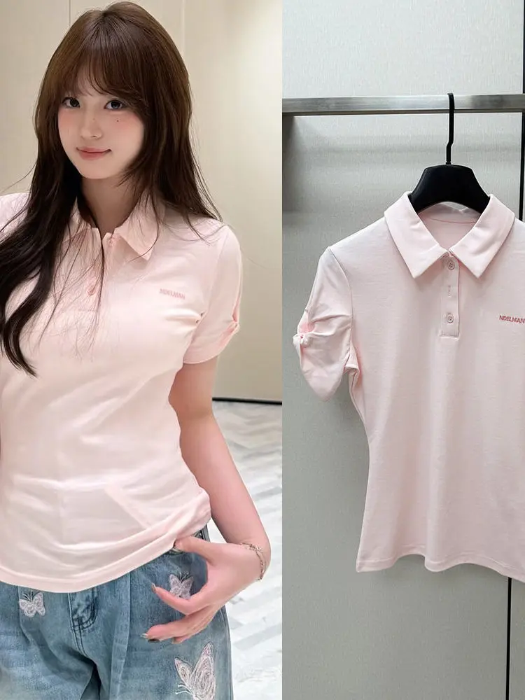 Slim Fit Shirt Short Sleeve Women's Embroidered Letter Stitching Pleated Waist Summer New Arrival Casual Style Cotton Blend
Slim Fit Shirt Short Sleeve Women's Embroidered Letter Stitching Pleated Waist Summer New Arrival Casual Style Cotton Blend