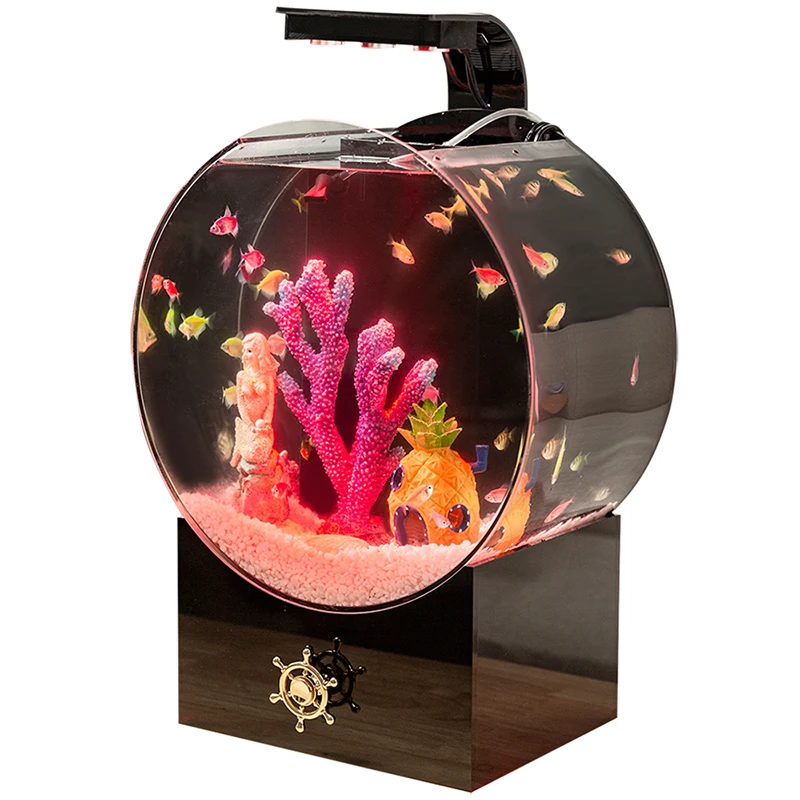 Super White Transparent Glass Acrylic Aquarium Desktop Small Ecological Betta Fish Goldfish Tank for Living Plastic
Super White Transparent Glass Acrylic Aquarium Desktop Small Ecological Betta Fish Goldfish Tank for Living Plastic