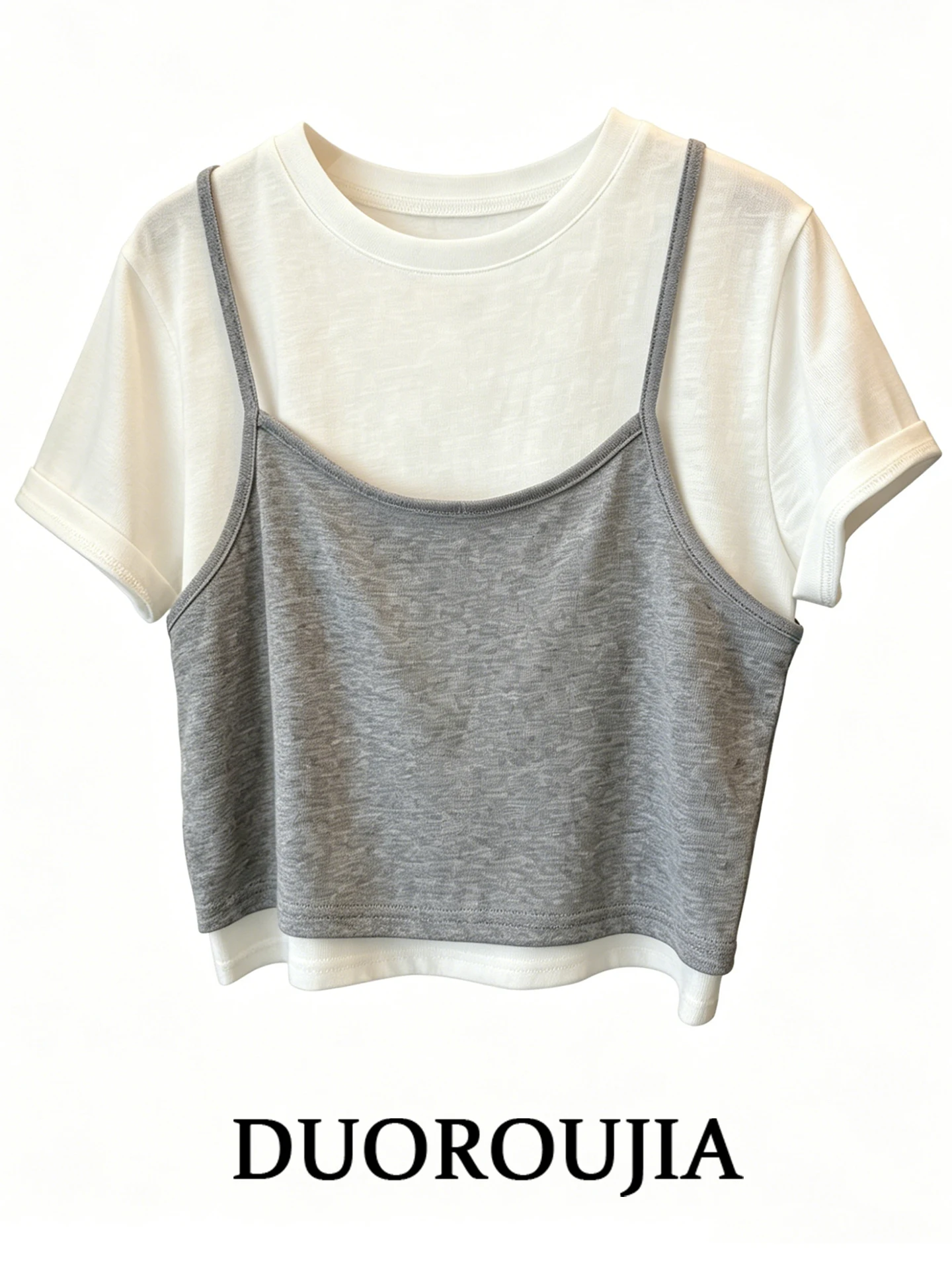 Slimming Short Sleeve round Neck T-Shirt Women's Summer Fashionable Versatile Simple Korean Style Big Size Inner Wear Top
Slimming Short Sleeve round Neck T-Shirt Women's Summer Fashionable Versatile Simple Korean Style Big Size Inner Wear Top