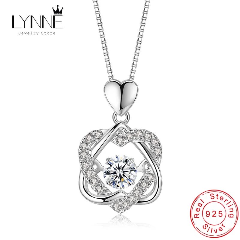 New Women 925 Sterling Silver Jewelry Zircon Star Pendant Necklaces Fashion Gift Rotatable Dance Heart Rhinestone Clavicle Chain
New Women 925 Sterling Silver Jewelry Zircon Star Pendant Necklaces Fashion Gift Rotatable Dance Heart Rhinestone Clavicle Chain