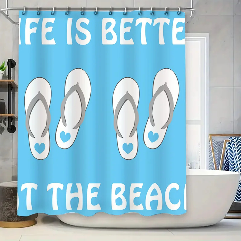 Пляжные сандалии, шлепанцы, летние тапочки для мужчин и женщин, коврик для ванной, занавеска для душа, домашний декор, синий узор, водонепроницаемая нескользящая ванная комната 
Пляжные сандалии, шлепанцы, летние тапочки для мужчин и женщин, коврик для ванной, занавеска для душа, домашний декор, синий узор, водонепроницаемая нескользящая ванная комната