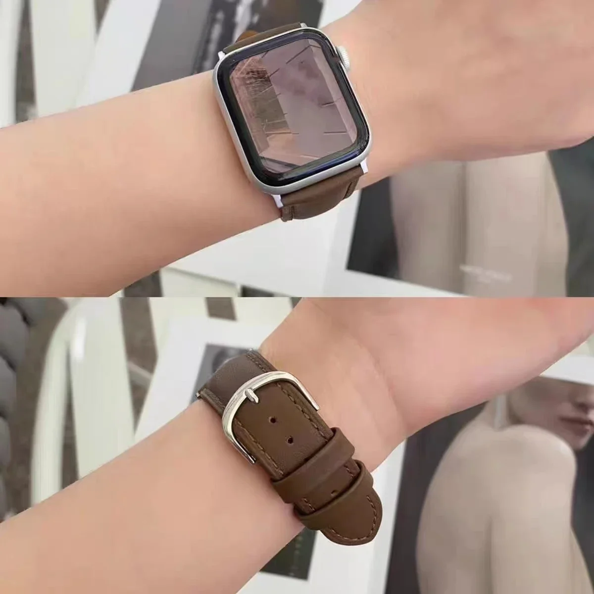 Nice Leather loop For Apple Watch band women Series Ultra 10/9/8/7/6/5/4/3/2/1 38mm 40mm 41mm 42mm 44mm 45mm 46mm 49mm Strap
Nice Leather loop For Apple Watch band women Series Ultra 10/9/8/7/6/5/4/3/2/1 38mm 40mm 41mm 42mm 44mm 45mm 46mm 49mm Strap