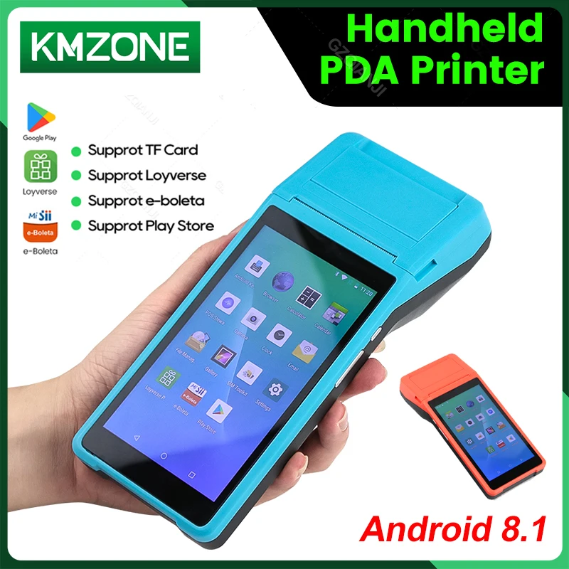 Handheld POS PDA Android 8.1 System e-Boleta SII Loyverse Built-in 58mm Thermal Printer Bluetooth WIFI NFC 5.5 Inch Touch Screen
Handheld POS PDA Android 8.1 System e-Boleta SII Loyverse Built-in 58mm Thermal Printer Bluetooth WIFI NFC 5.5 Inch Touch Screen