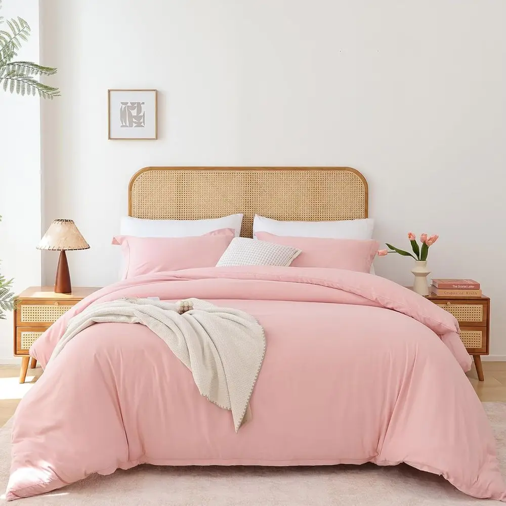 Rose Pink Duvet Cover Set Twin Size - 2 Piece Luxury Soft Cooling Duvet Cover with Zipper Closure and Pillow Sham, Breathable Wa
Rose Pink Duvet Cover Set Twin Size - 2 Piece Luxury Soft Cooling Duvet Cover with Zipper Closure and Pillow Sham, Breathable Wa