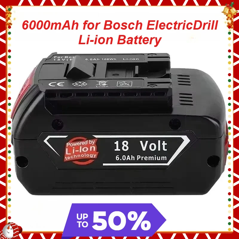 Литий-ионный аккумулятор 18 В 6000 мАч для электрической дрели Bosch BAT609 BAT609G BAT618 BAT618G BAT614
Литий-ионный аккумулятор 18 В 6000 мАч для электрической дрели Bosch BAT609 BAT609G BAT618 BAT618G BAT614