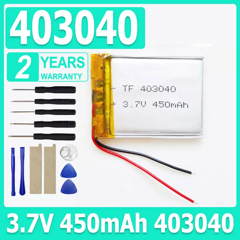 3.7V 450mAh 403040 Lithium Polymer Li-Po li ion Rechargeable Battery For MP3 MP4 MP5 GPS DVD tablet Bluetooth camera Lipo cell
3.7V 450mAh 403040 Lithium Polymer Li-Po li ion Rechargeable Battery For MP3 MP4 MP5 GPS DVD tablet Bluetooth camera Lipo cell