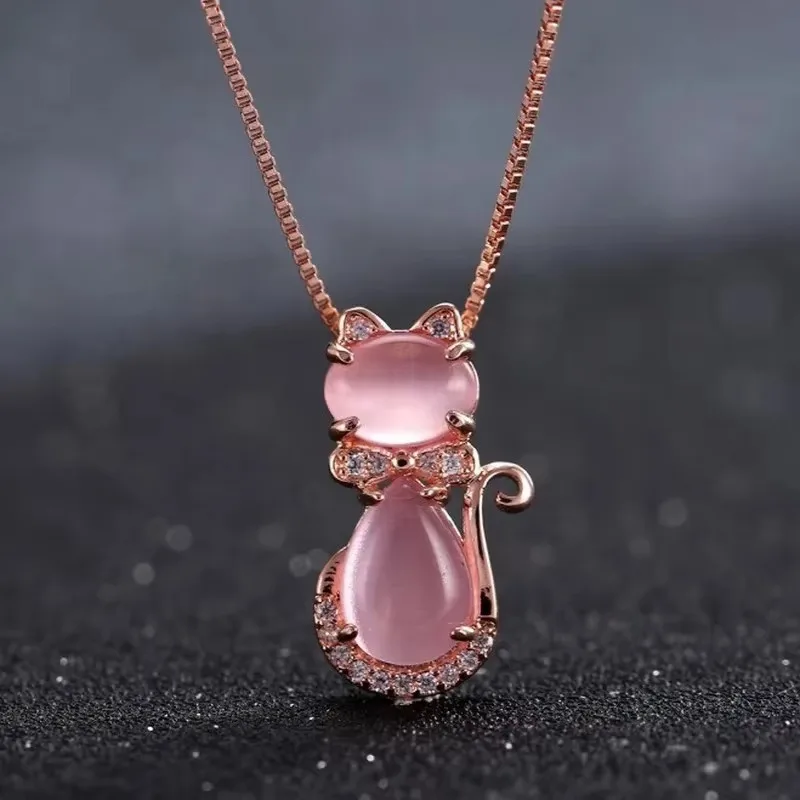 Natural Pink Chalcedony Hand Carved Cat Pendant Fashion Boutique Jewelry Female Agate Necklace GiftAccessories
Natural Pink Chalcedony Hand Carved Cat Pendant Fashion Boutique Jewelry Female Agate Necklace GiftAccessories